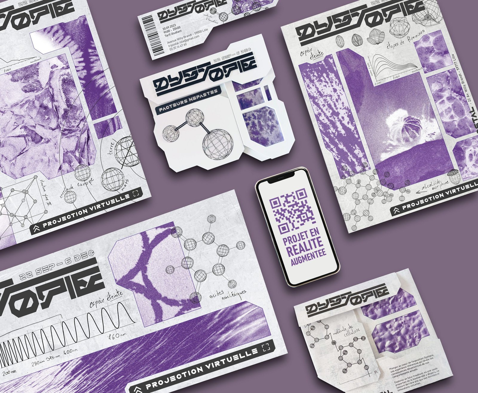 Projet Dystopie - fin d'année d'études de graphisme